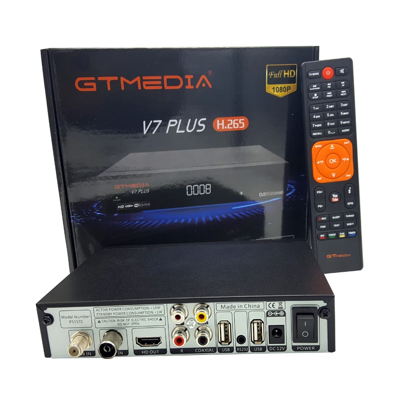 GTMEDIA V7 PLUS 10 шт. DVB-S2 H.265 DVB-T2 спутниковый приемник декодер наземного HD tv box Wifi Biss vu конвертер рецептор