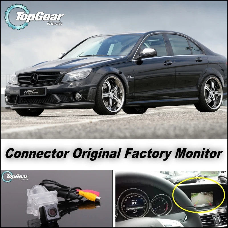 

Car Camera Connect Original Factory Screen / Monitor For Mercedes Benz C Class MB W204 High Quality Rear View Back Up Camera