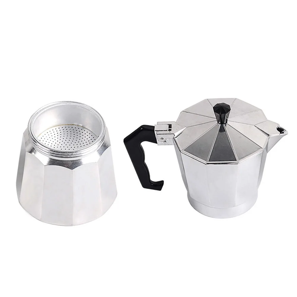 Итальянский топ эспрессо Percolator 1cup/3cup/6cup/9cup/12cup Кофеварка для приготовления кофе на плите восьмиугольная Бытовая алюминий Cafeteira