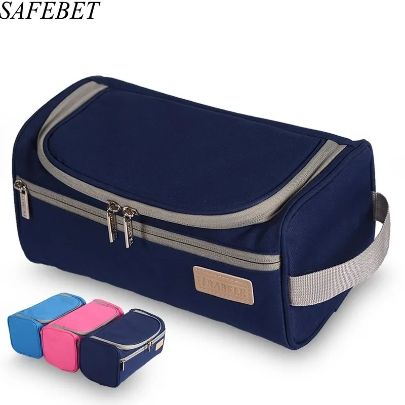 

SAFEBET Brand Travel Cosmetic Bag Organizer Case Necessaries Make Cosmetic Bag Cosmetic case Large Nylon Waterproof Makeup bag