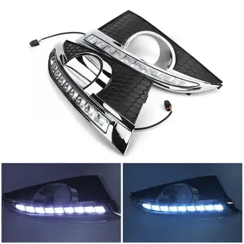 

1 Pair Car LED Daytime Running Light DRL 3-Color LED Lamp Fog lamp Cover Fit for Chevrolet Captiva 2011 2012 2013 2014