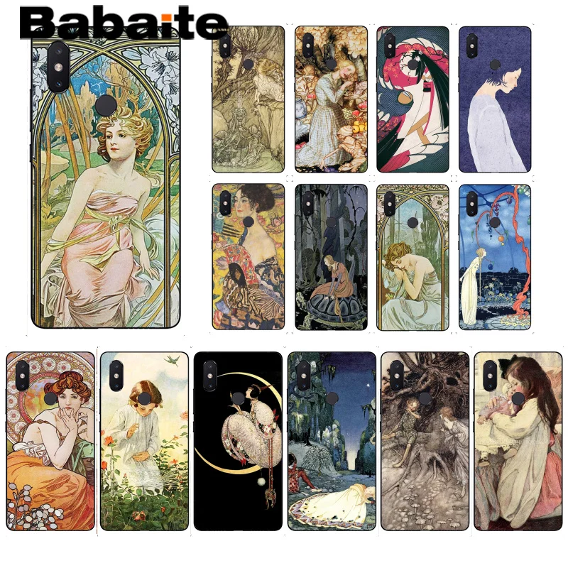 

Babaite art poster ALPHONSE MUCHA Slim Shell Phone Cover for Xiaomi Mi 6 Mix2 Mix2S Note3 8 8SE Redmi 5 5Plus Note4 4X Note5