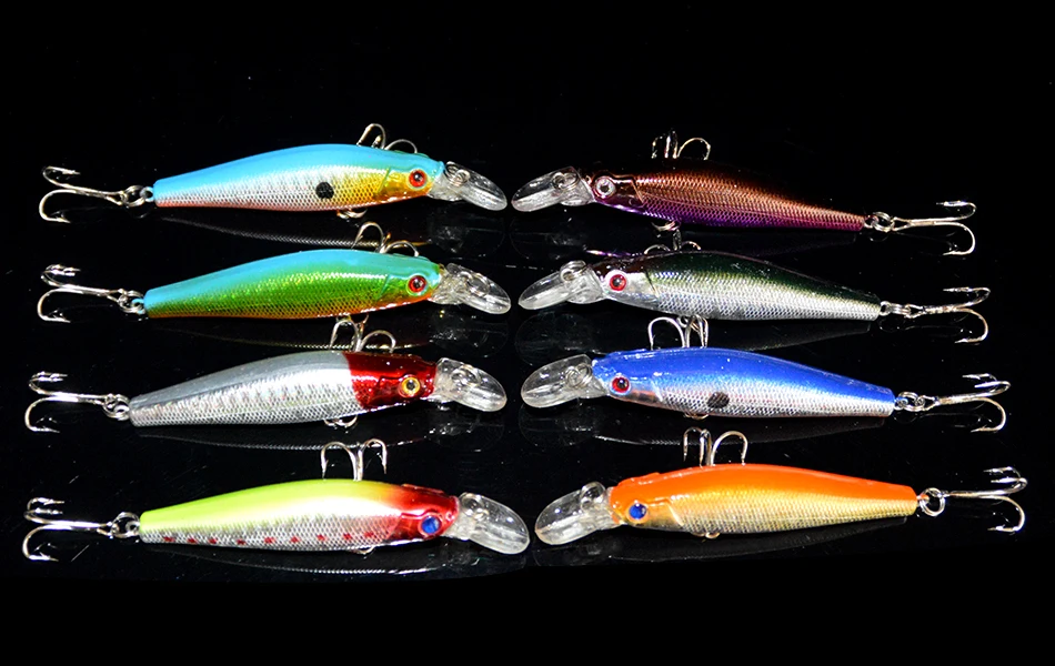 8PCS Minnow Wobblers Fishing Lure Wobbler Lures Hard Artificial Bait For Fish Tackle Carp Peche With Hooks Trolls Jerkbait Set (18)