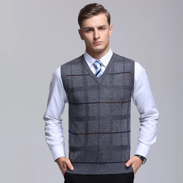 Aliexpress.com : Buy 2017 Winter Sleeveless Wool Sweater Vest Men's ...