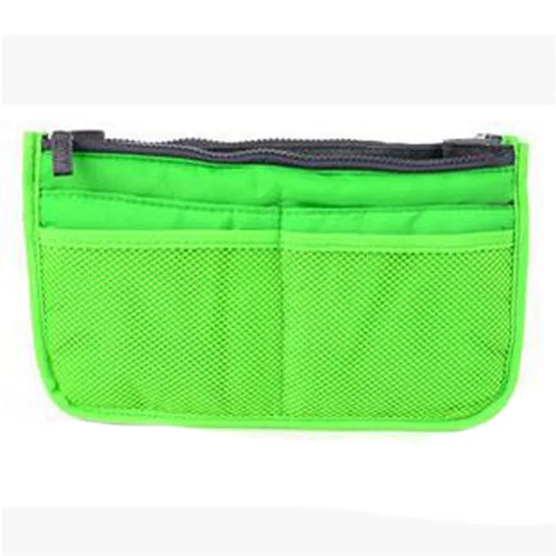 ISHOWTIENDA 16 см x 28 см нейлон Портативный многофункциональный двойной сумка для хранения на молнии органайзер, держатель для косметики для макияжа сумки для путешествий - Цвет: Green