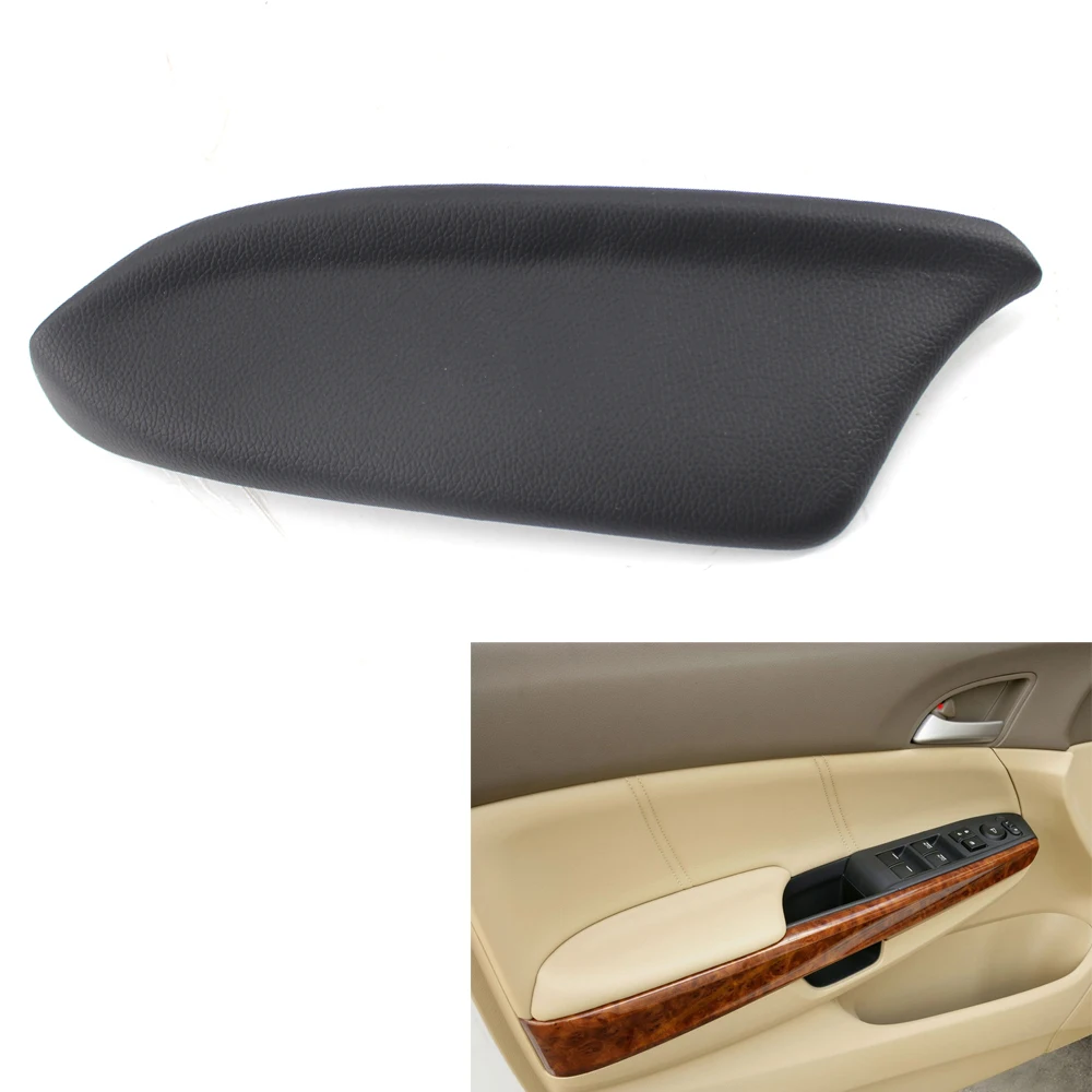 Ezzy Auto Black Armrest Vinyl Front Door Panels Armrest Lid for 2008-2012 Honda Accord Only The Leather Parts Not Include The Lid 
