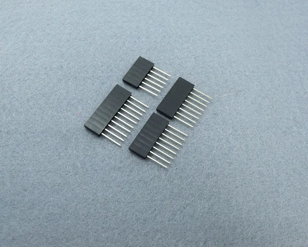 

5*6Pin 10*8Pin 5*10Pin toal 20pcs 2.54 mm Stackable Long Legs Female Header For Arduino Shield
