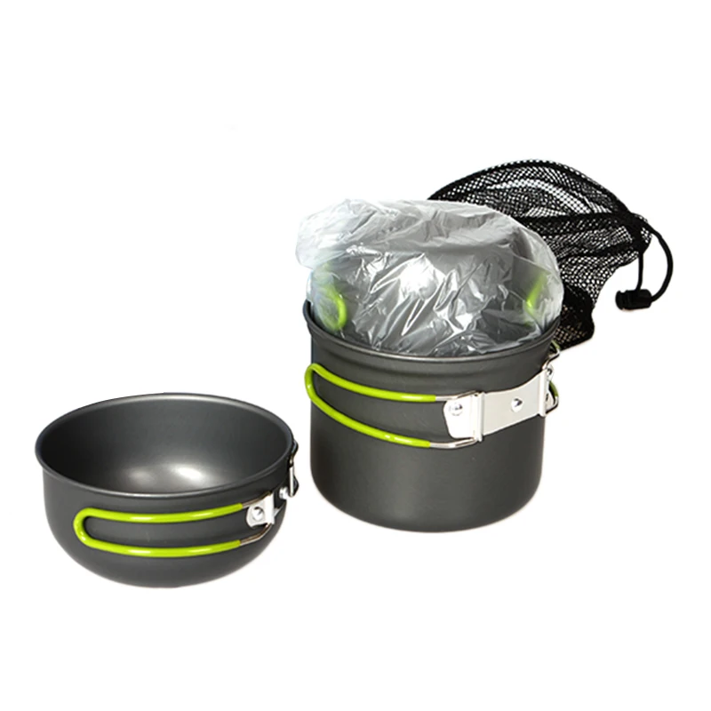 4 unids/set ultraligero acampar utensilios vajilla al aire libre Camping caldero Set vajilla para Picnic al aire libre suministro