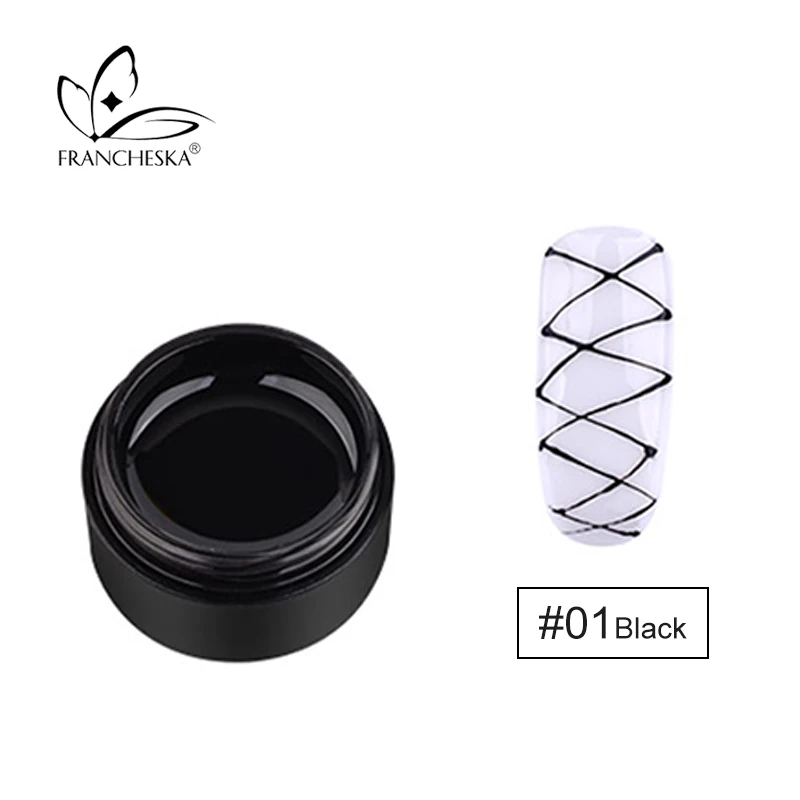 HOT SLAE Spider Gel Nail Art Line Silk Point Creative Pulling Wire Painting Gel Varnish spider web gel 3D Emboss soak off white