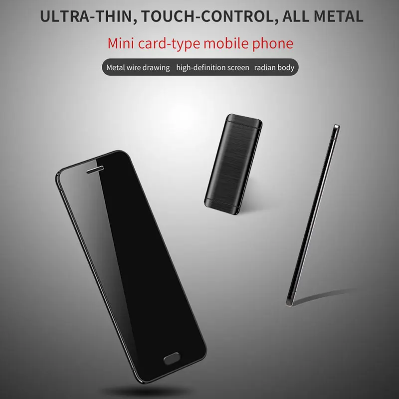 Ultra thin Card Smart Phone Student Lady Mobilephone 1.54 inch Touch Mini Cellphone MP3 MP4 Music Playing Bluetooth Dialer (13)