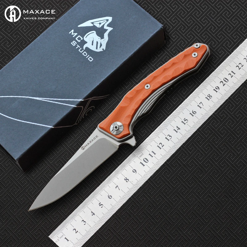 MAXACE Полуночный Кот ZEALOT Складной нож 440C сталь лезвие G10 Ручка Открытый Кемпинг