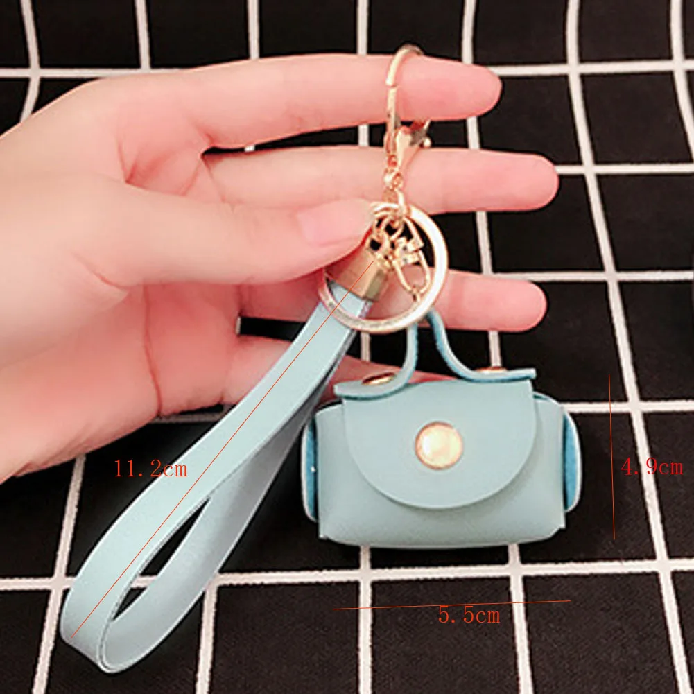 1 PC Fashion Bag Shaped Mini Coin Purse Zipper Small Handbag Decoration Bag Accessory PU Leather Bag Pendant Bag Ornaments