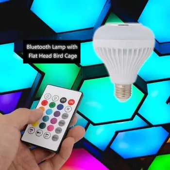 

LED Bulb Lamps E27 Smart Bluetooth LED Bulb Light Music Playing Dimmable Wireless Led Lamp with 24 Keys Remote Control