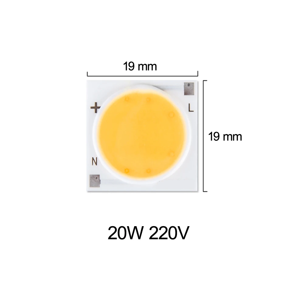 Светодиодный чип COB 3 Вт, 5 Вт, 7 Вт, 9 Вт, 15 Вт, 20 Вт, 30 Вт, 50 Вт, AC 220 В, 230 В, DIY прожектор, прожектор, светильник, умный IC светодиодный матричный диод - Испускаемый цвет: 20W 220V