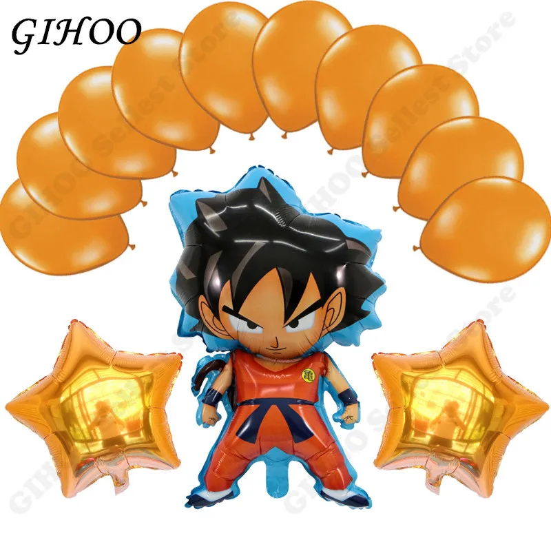 13 шт./лот 78*45 см Z Son Goku Dragon Ball оранжевый Флуоресцентный звезда латексный шар для украшения вечеринок поставка макет декоративный шар