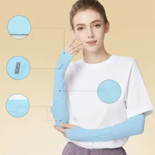 1 пара для мужчин и женщин на руку рукава летняя Защита от солнца УФ Велоспорт бег Рыбалка Зажимная Вождение наручная повязка