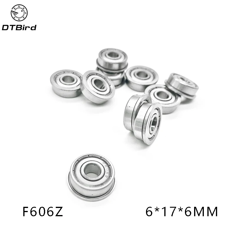6x15x5 mm Flanged 25 PCS Ball Bearing Bearings F696z Metal Shielded F696ZZ