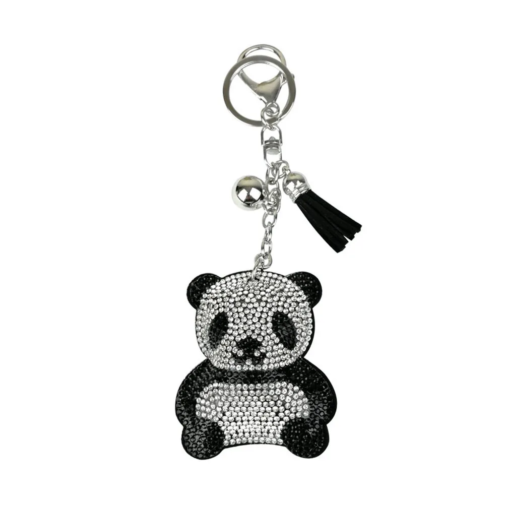 Best 1 Pc Keychain Cute Panda Fashion Delicate Metal Key Holder Hanging Pendant Keyring for Handbag Cars Wallet Backpack