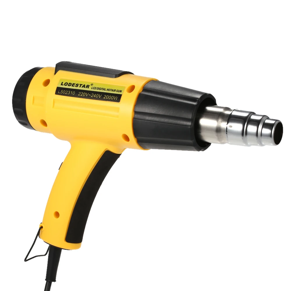

Digital Electric High Quality Hot Air GunTemperature-controlled Adjustable Heat IC SMD LCD Welding Tools with Nozzle 2000WAC220