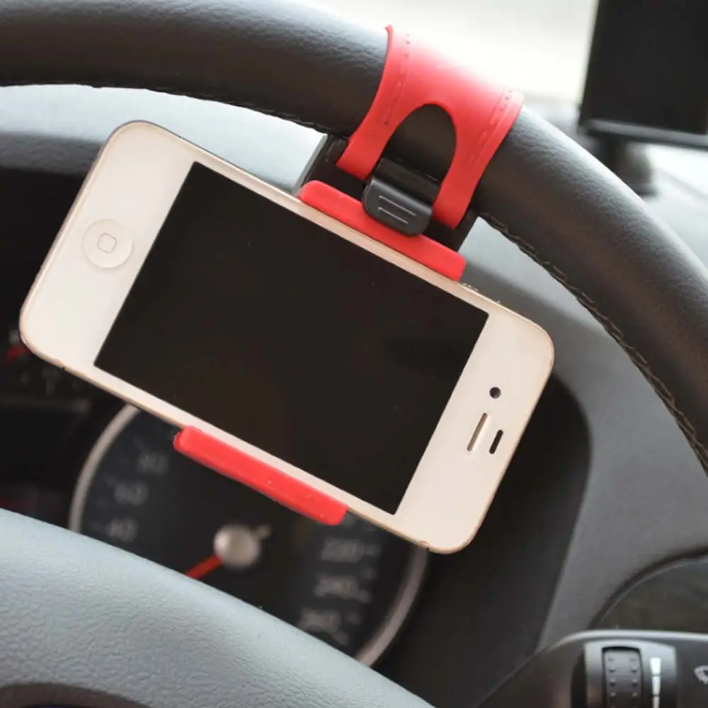 Useful Premium Universal Car Steering Wheel Bike Clip Mount Holder Car