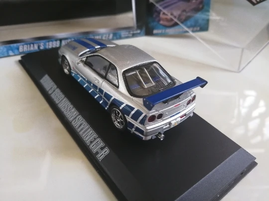 GL 1:43 Nissan R43 BRIAN'S 1999 skyline GT-R модель автомобиля литая под давлением металлическая игрушка подарок на день рождения для детей