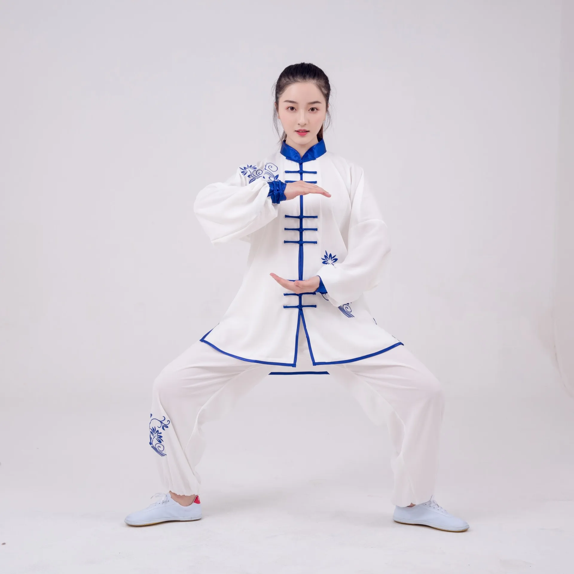 

Chinese Tai chi clothing kungfu outfit Martial arts uniform taiji sword performance suit for women men children boy girl kids