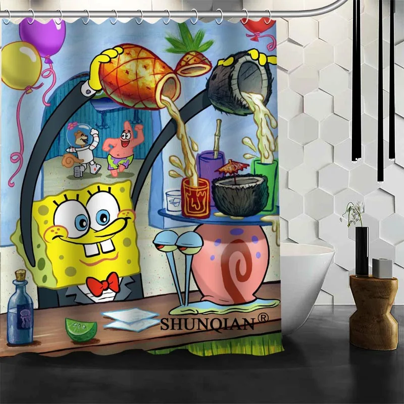 Online Custom Spongebob Shower Curtain New Arrival Bathroom Online Custom Spongebob Shower Curtain New Arrival Bathroom Accessories Bath Screens Customized Aliexpress Mobile