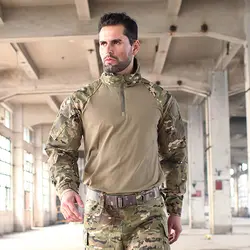 Trueguard 2016 Мультикам TDU быстрое нападение рубашка CP 1/4 Zip Combat Рубашка Мультикам Тактический ответ Униформа боевой рубашка MC