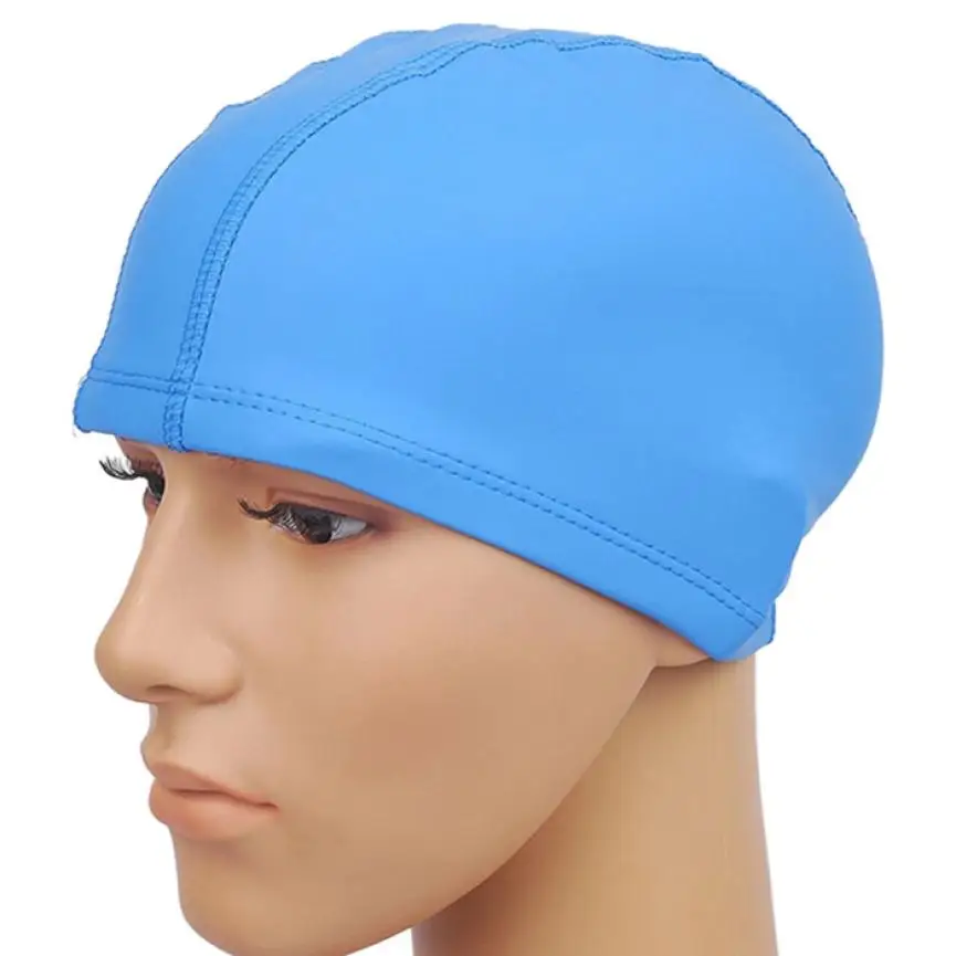 New Useful Unisex Adult PU Swim Swimming Hat Cap One Size Fit Allin