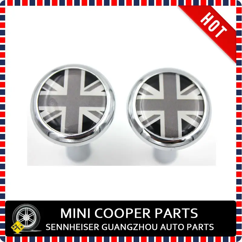 Mini Cooper Chrome Door Lock bLACK Union Jack