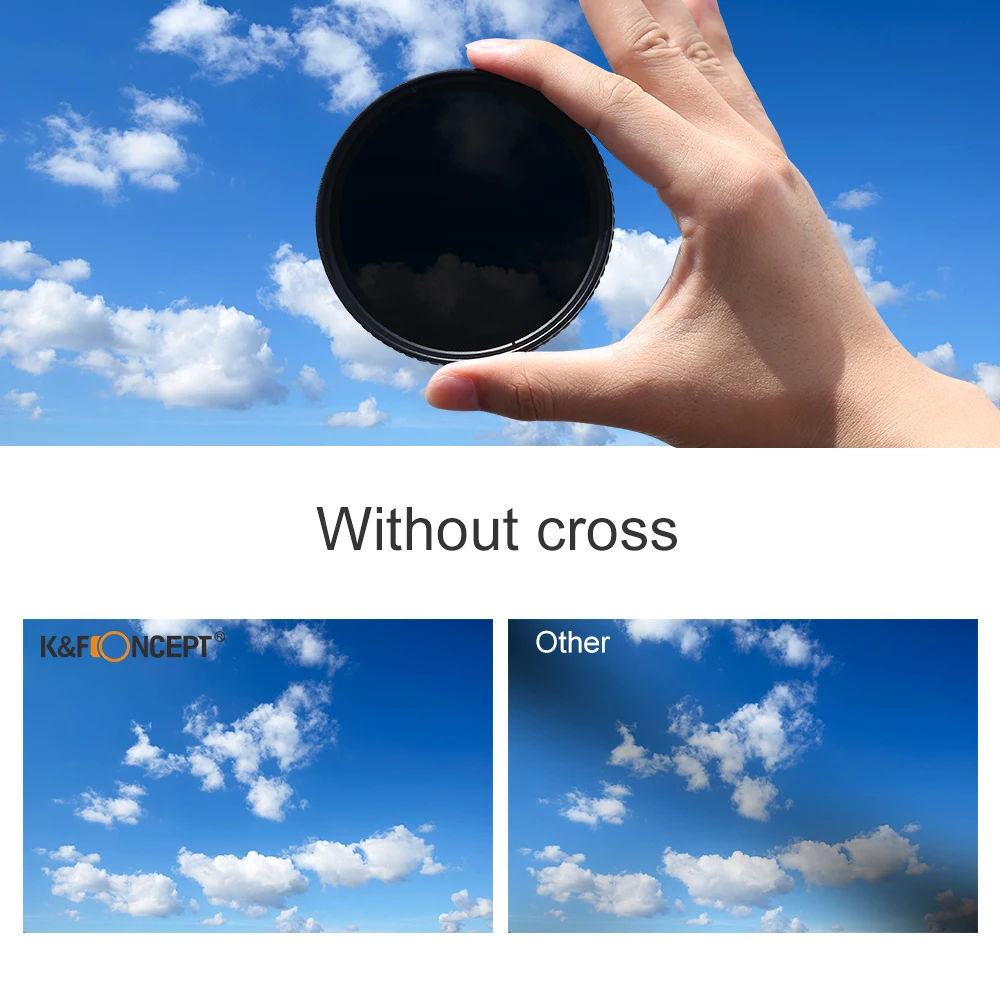 K& F CONCEPT 37/49/52/58/62/67/72/77/82 мм Fader ND фильтр нейтрально-серый Регулируемый Фильтр ND2 для ND32 для Камера объектив с увеличением без "X" пятно
