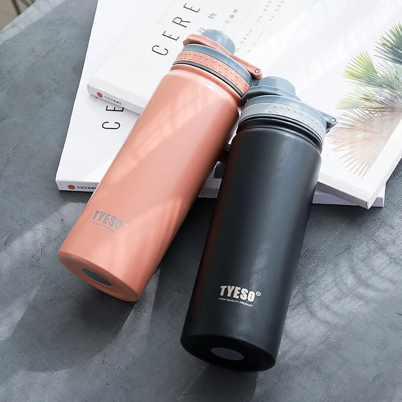 

New Style 530ml Sports Vacuum Flasks Leak-Proof Stainless Steel Thermos Mug With Rope Coffee Tea Thermal Bottle Tumbler Cup