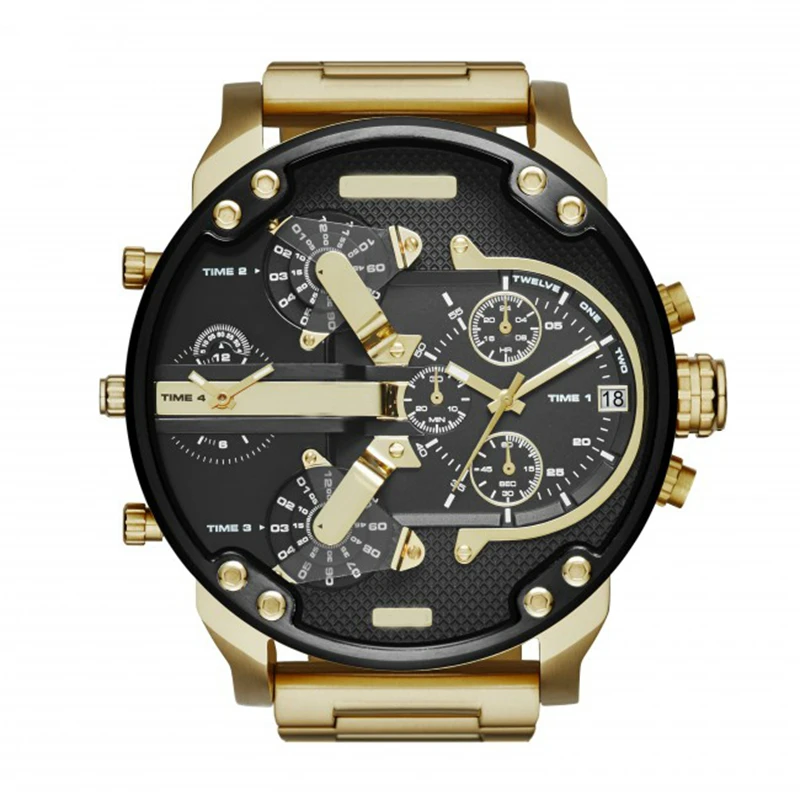 

2019 Hot Watch Men Luxury Brand Cagarny Gold Stainless Steel Men's Quartz Watches Waterproof Relogio New DZ Watches Design 7333