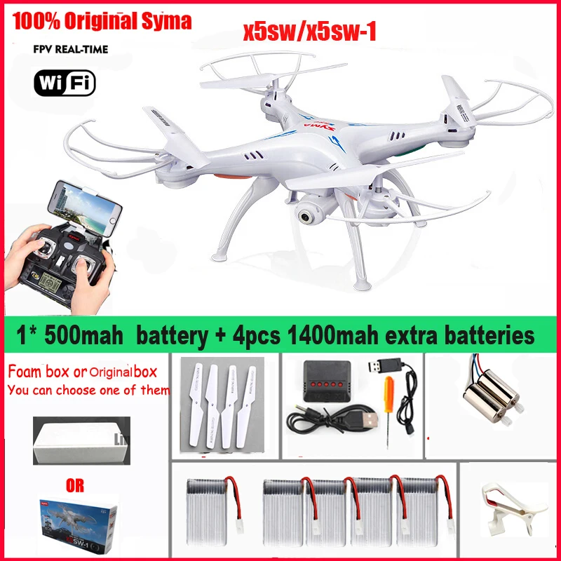 

iPiggy SYMA X5SW / X5SW-1 Camera Headless Real Time remote with fpv Quadcopter WiFi Drone control RC Helicopter toys Original