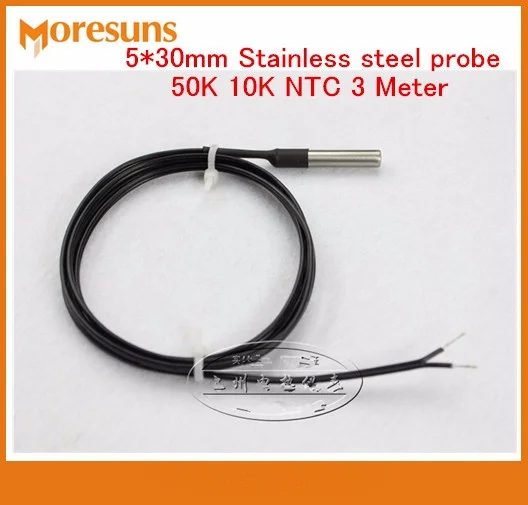 

Fast Free Ship 10pcs/lot 3 Meter 50K 10K NTC thermistor waterproof temperature sensor temperature probe 5*30mm TN99 T2N99 7016