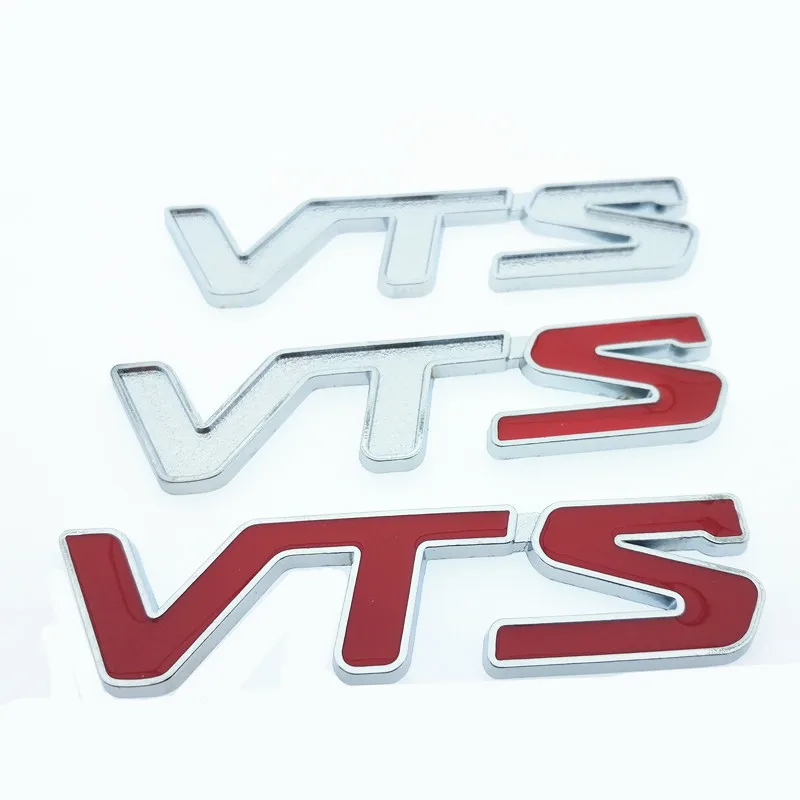

METAL 3D V T S VTS Car Badge Emblem 3D Logo Sticker for Citroen C3 C4 C5 Quatre Saxo Xsara Jimny 1.6 16v VTR Red Silver Color