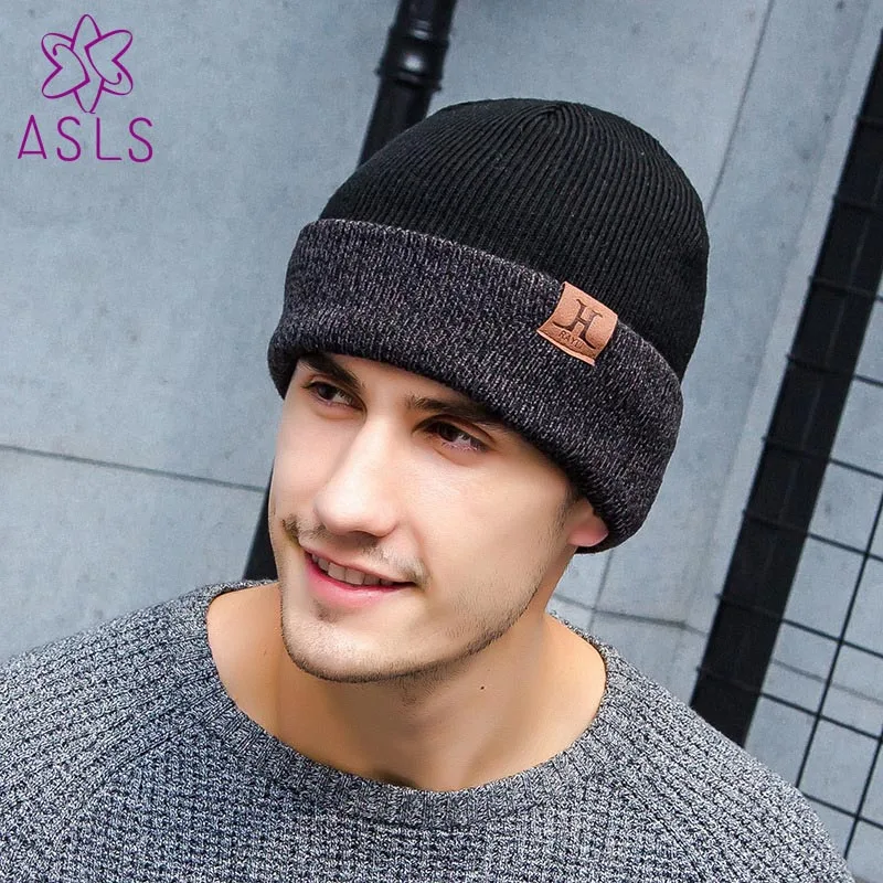 

New ASHILISIA Brand Unisex soft Hat Caps Winter warm Hats Casual Cap Beanies Caps Fashion Leisure Warm Beanies H Hat