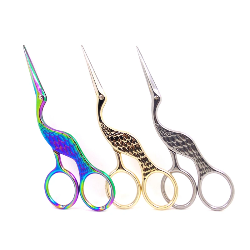 

2019 Tailor's Scissors Sewing Scissors for Needlework Tailor's Accessories Vintage Heron Shaped Stainless Steel Scissor Sewing,Q