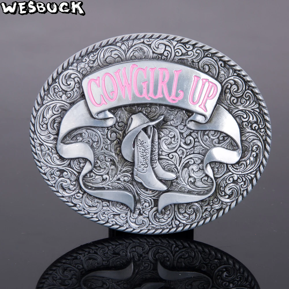 

WesBuck Brand New Sliver Colour Belt Buckle Metal Cowboy Belt Head Woman Man Jeans Jewelry Accessories Buckle Poker Fivela