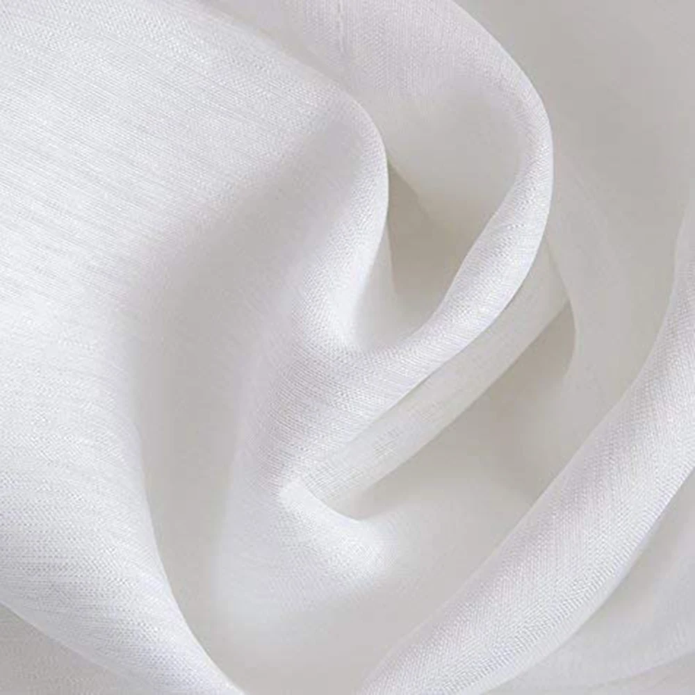Cortinas de tul de ventana de cortina de hilo blanco sólido de Europa para sala de estar cocina tratamientos de ventana modernos cortina de gasa