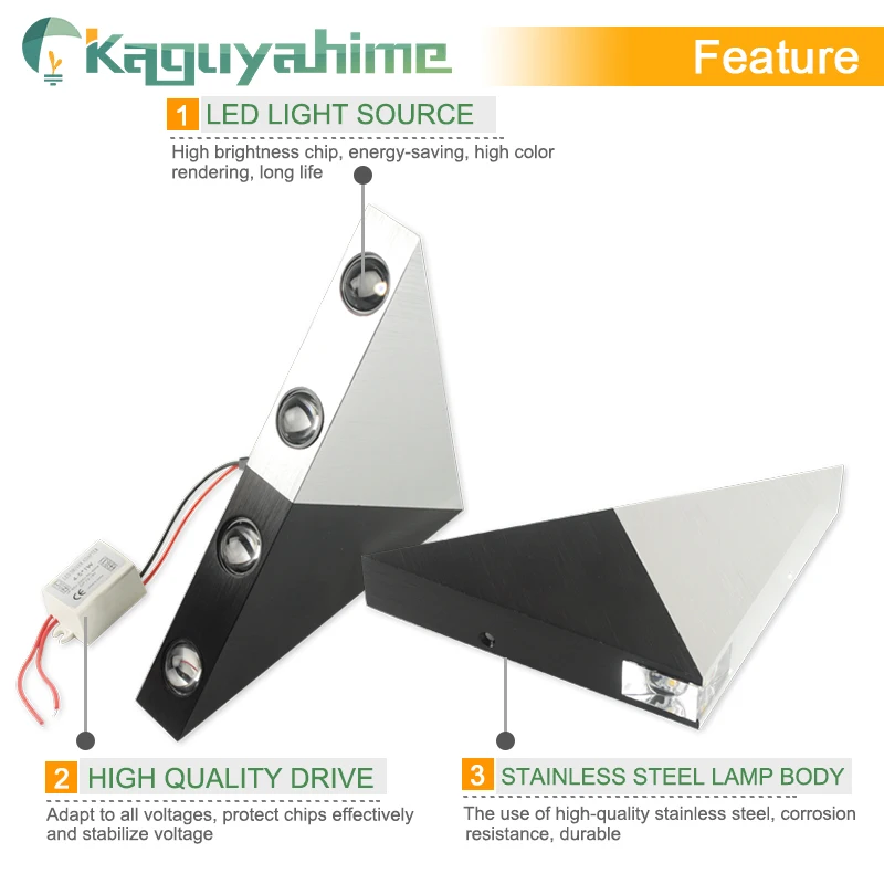 Kaguyahime светодиодный современный настенный светильник Nordic Aluminium лампы 3W 5W Алюминий