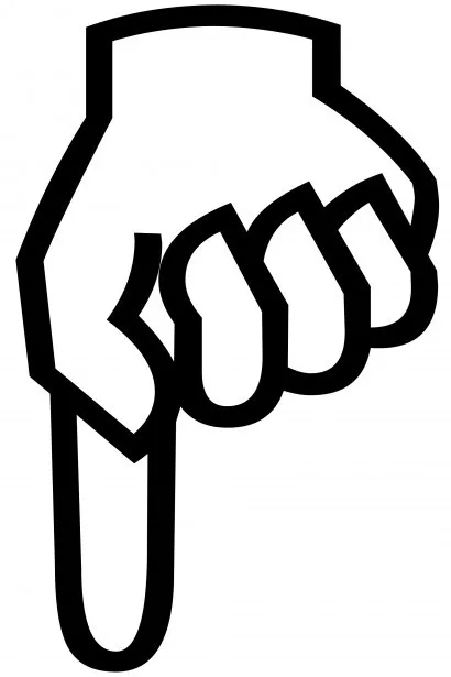 pointing-down-finger