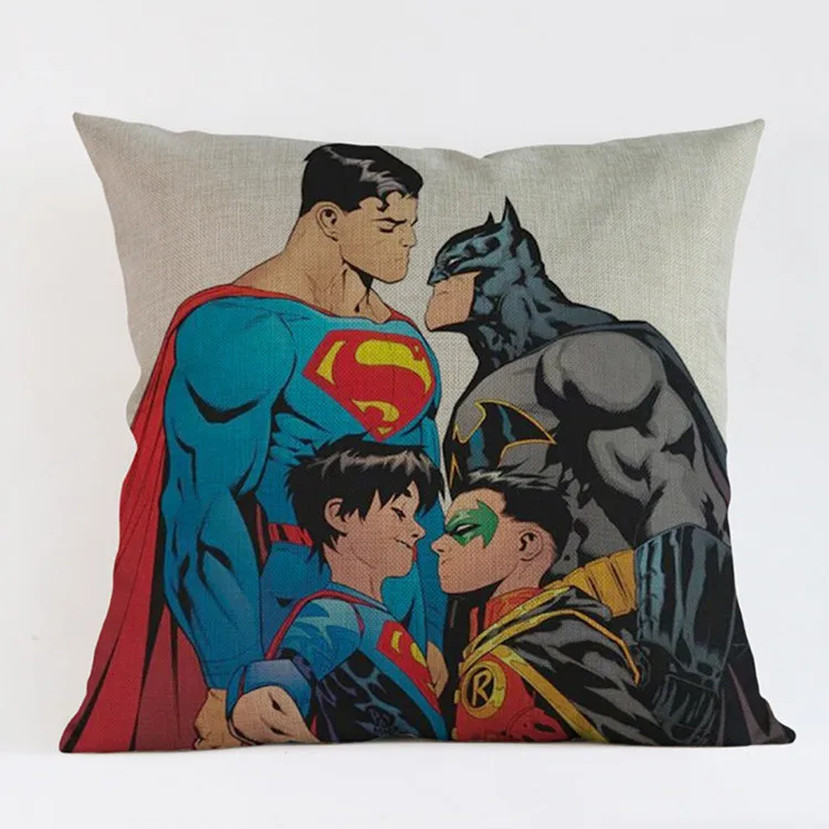Домашний текстиль Almofadas, декоративная наволочка с рисунком супергероев, Супермена, Бэтмена, подушки, подарки для детей - Цвет: D