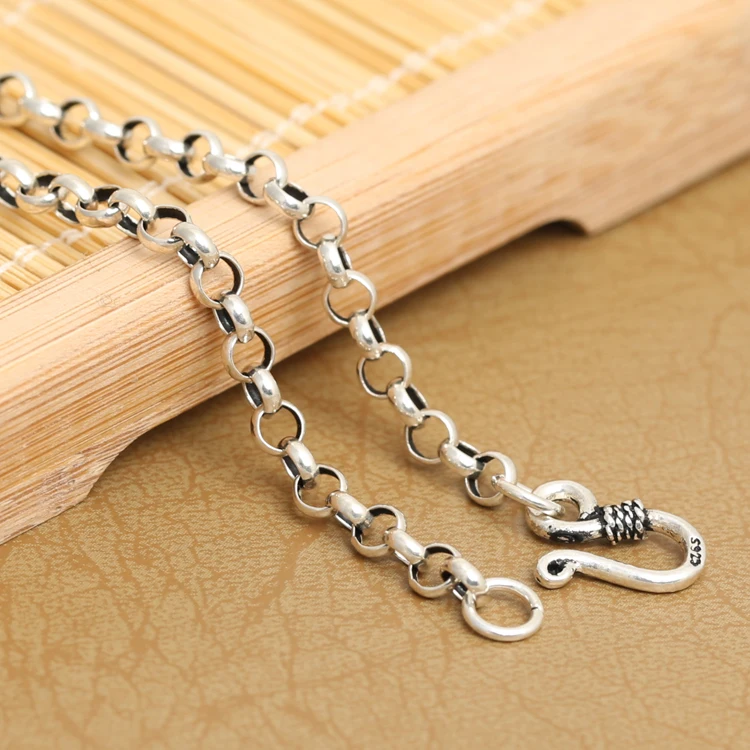 Handmade Thailand 925 Silver Necklace Vintage 925 Sterling Silver