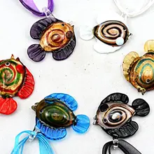 Милая Рыбная лампа из муранского стекла ожерелье разноцветная Подвеска/# fb0