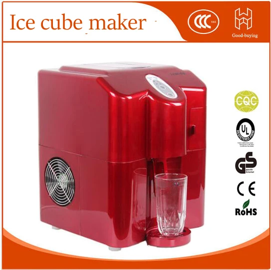 12kg Automatic Fashion red ice machine computer control ice cube maker