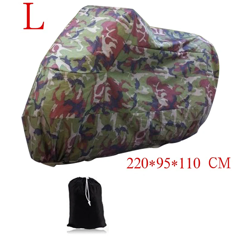 

L Size Camouflage Waterproof Motorcycle Cover Anti UV Camo Motor Bike Covers For Harley Honda Kawasaki Suzuki Yamaha B23-1