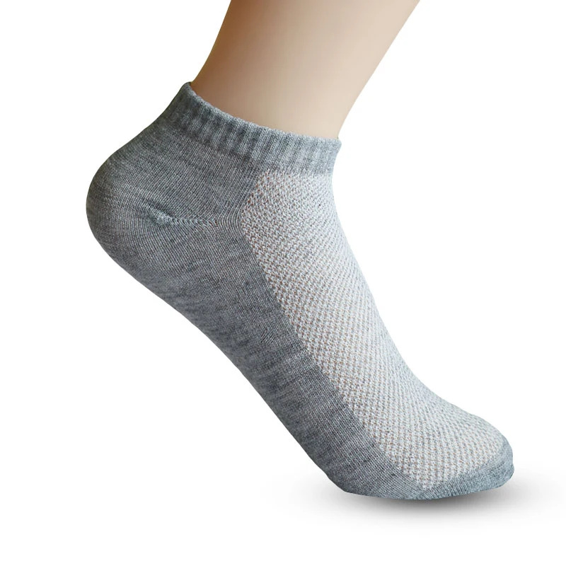 10 шт. = 5 пар, однотонные сетчатые женские короткие носки, невидимые носки по щиколотку, женские летние дышащие тонкие лодочкой носки, Calcetines, 3 цвета