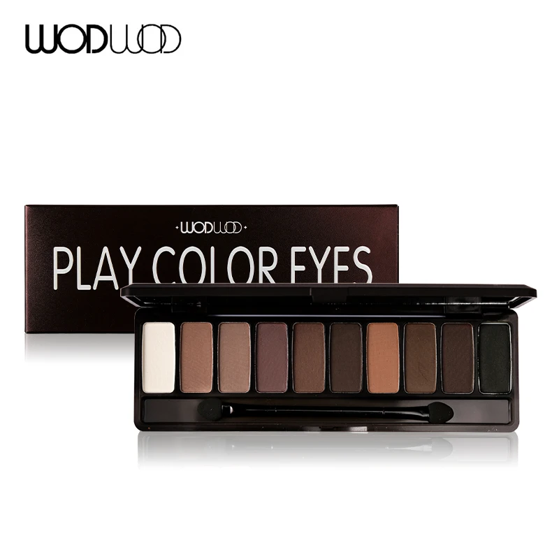 

Wodwod Brand 10 Earth Color Eye Shadow Palette Set Play Color Eyes Makeup Matte Eyeshadow Matte Glitter Shadow