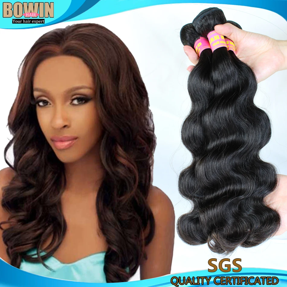 

7A Unprocessed Brazilian Virgin Hair Human Hair Weave Brazilian Body Wave 4pcs lot Black Color Hair Weaves Alibaba Hair